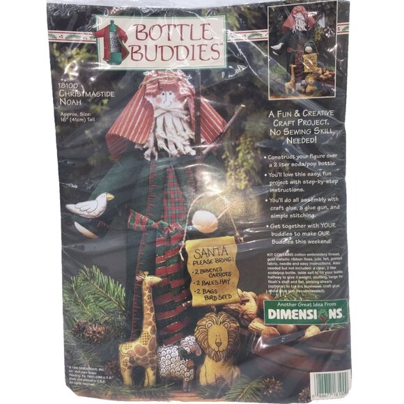 Christmastide Noah Christmas Craft Project Kit Bottle Buddies Dimensions 18100 - Picture 1 of 8